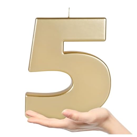 Vela de cumpleaños extragrande con números 0, 1, 2, 3, 4, 5, 6, 7, 8, 9, en color plata metalizado. Tamaño 20 cm. Tamaño gigante XXL.(5)