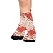 susiyo Scarlet Peony Print Hiking Socks Boy Girls - Cushioned Crew Socks for Kids Soft, Breathable & Seamless Toe for All-Day Comfort