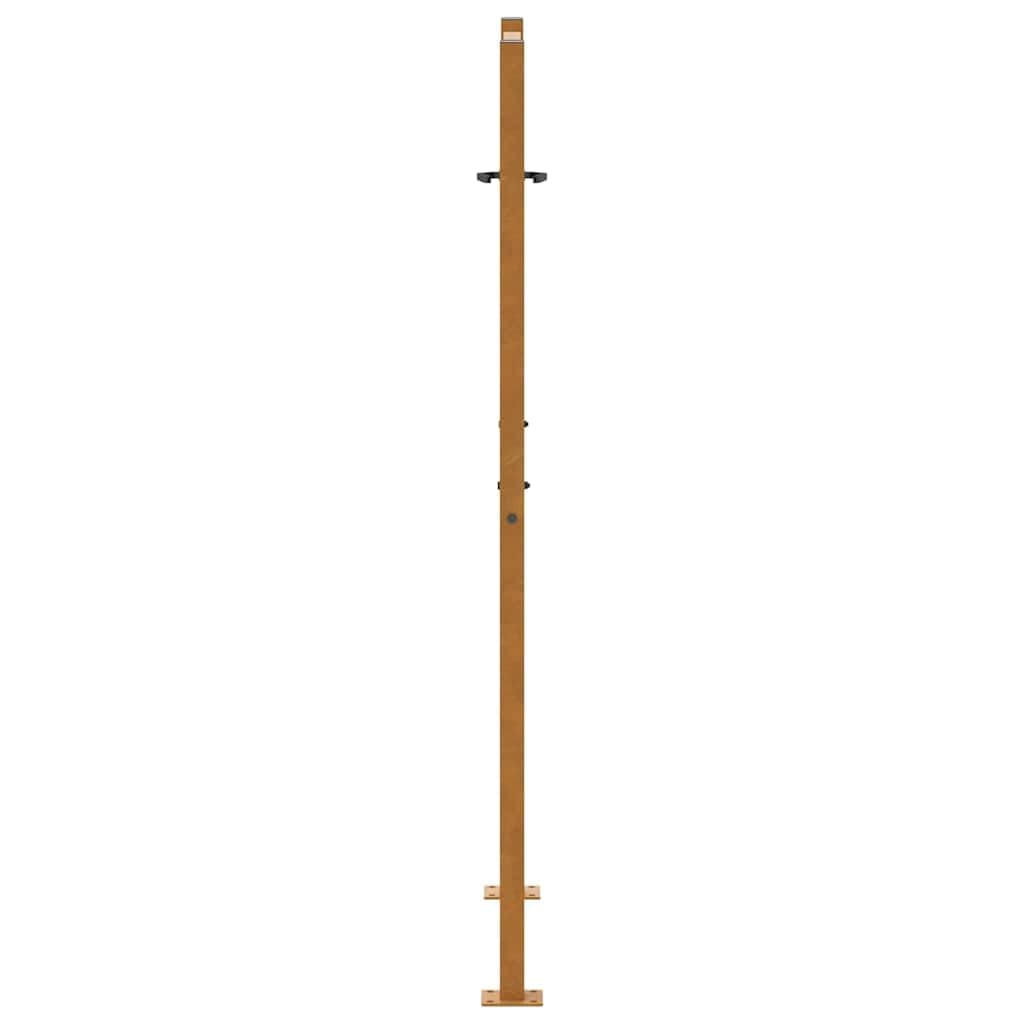 Cancello da giardino 100 x 150 cm in acciaio patinato motivo onde