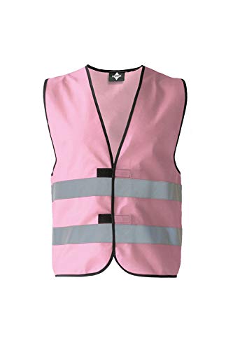 KORNTEX Warnweste mit Klettverschluss Dortmund - Sicherheitsweste Pannenweste – EN 17353 zertifiziert, 360° Reflexstreifen,L , rosa, stark reflektierend für beste Sichtbarkeit, Unisex