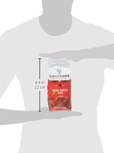 Cameron's Coffee Roasted Ground Coffee Bag, Flavored, Highlander Grog, 12 Ounce