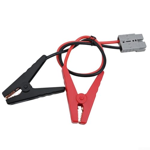 Conectores de batería de coche, 50 A para conector Anderson a 12 V PARA pinzas de clip de cocodrilo Conectores de batería, gris 50 cm