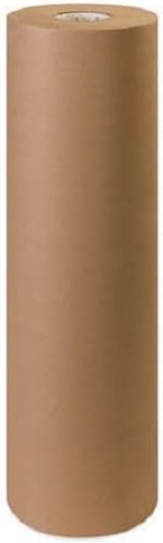 24" Wide x 600' Long 60lb Thickness Brown Kraft Paper Roll For Packing, Shipping, Gift Wrapping Crafts, Cushioning Void Fill Rolls 100% Recycled Material