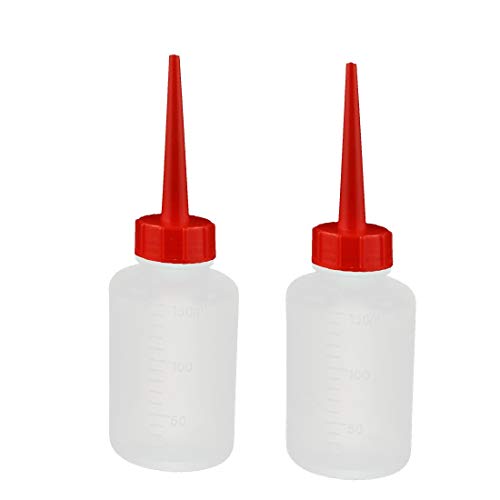 New Lon0167 2Pcs 150ml DIY Soft Plastic Straight Beak Squeeze Oil Bottle Industrial Dispensing Bottle(2 Stücke 150 ml DIY Weichem Kunststoff Gerade Schnabel Squeeze Ölflasche Industrieausgabe Flasche