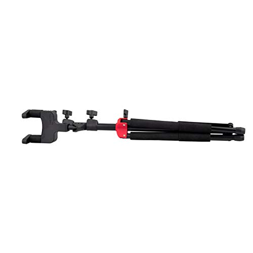 EASTROCK Violin Stand Portable Black Tripod Viola Stand and Height Adjustable with Bows Hook Holder,Automatic Locking Hook & Soft Pad Material(Violin Stand)
