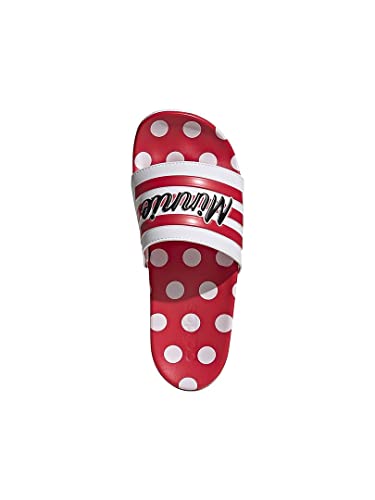 Image of Adidas womens Adilette Comfort FTWWHT /RAYRED /CBLACK Slide Sandal - 7 UK (LKX38)
