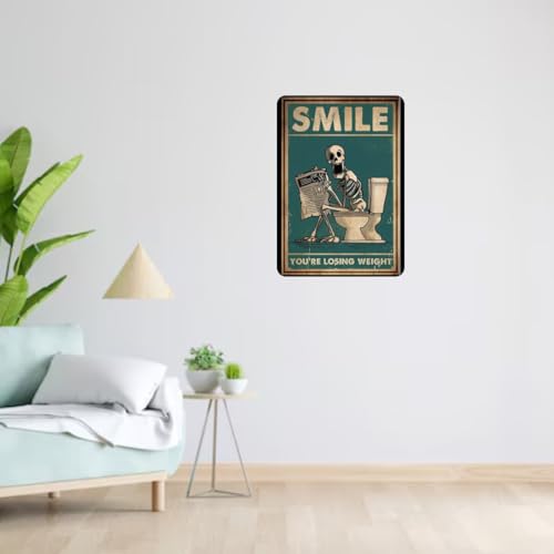 Image of Zesta Bathroom Decor Items Washroom Decor Tin Sign | Aesthetic Posters Wall Poster for Bedroom | Magnetic Cafe Decoration Items / Restaurant Decorations Items | Quirky Home Decor Bar Accent (Bathroom (5))