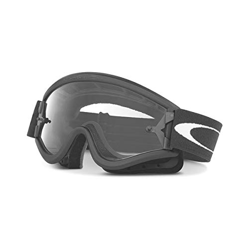 Oakley L-Frame MX Goggles,Matte Black Frame/Clear Lens,one size