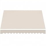 Outsunny Markisenbespannung Markisestoff mit UV Schutz Wasserabweisend Ersatzstoff für 3,5 x 2,5 m Markisentuch Markisenstoff Sonnenschutz für Garten Balkon Hof Creme