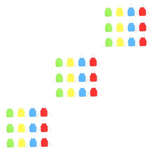 Hemoton 3sets Children Painting Apron Comfortable Easy to Clean Non-woven for Boys and Girls 12pcs*3