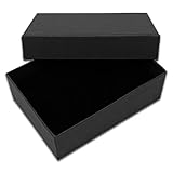 TheDisplayGuys - 24 pk Velvet Insert Kraft Paper Jewelry Gift Box - Necklace/Pendant - Matte Black #32 (3-1/4 x 2-1/4 x 1 in)