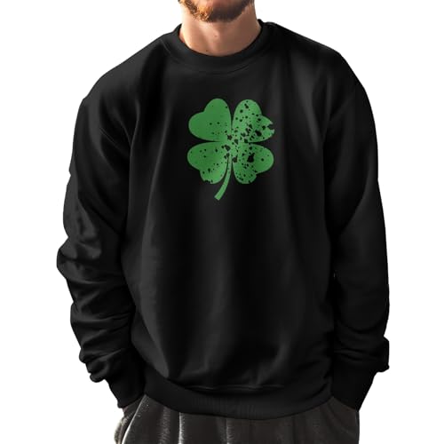 Four Leaf Clover Sweatshirt, Shamrock Graphic Pullover, St Patricks Day Sweater For Men Women2