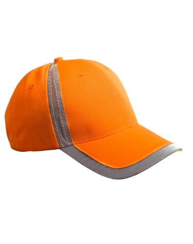 Big Accessories Reflective Accent Safety Cap OS BRIGHT ORANGE