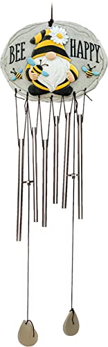 Spoontiques - Wind Chimes - Garden Décor - Decorative Chimes For Yard And Garden Decoration - Bee Gnome Wind Chime (2987) #TOP30