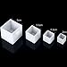 Jovitec 4 Pieces Square Resin Mold Cube Silicone Molds Resin Casting Molds for DIY Craft Making, 4 Sizes