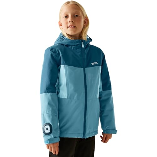 Regatta Beamz - Chaqueta impermeable para niños, con ribete reflectante, aislante, transpirable, abrigo de invierno