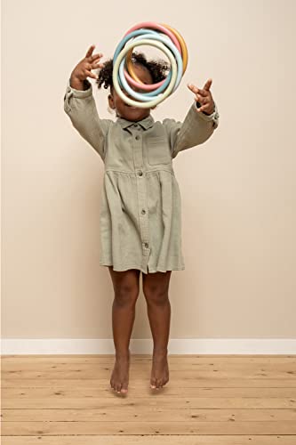 Anneaux d'activité de lancer en PVC jeu de coordination œil-main 3 ans