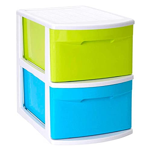 Acan Tradineur Tamesis Commode multifonction 2 tiroirs sans roulettes Plastique Multicolore 40 x 28,5 x 39 cm
