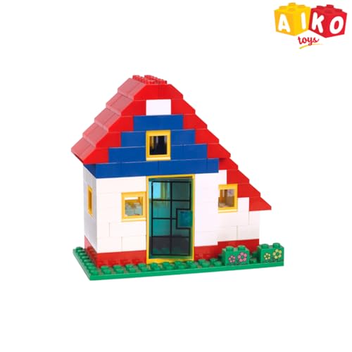 Image of AIKO Town House Set No. 3 | Premium ABS Plastic Building Blocks | Multi-Colour Construction Toy for Kids | STEM Educational Blocks with Idea Book | Best Gift for Boys & Girls