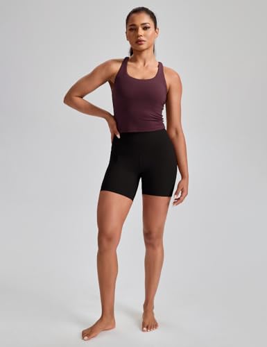 Image of HeyNuts Longline Zeal Bras Medium Impact Wirefree Sports Bras Workout Crop Tank Tops with Removable Pads, A-D Cups