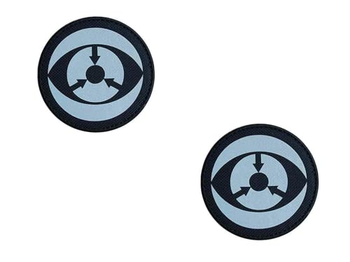ZYGZCJ 2 Pieces SCP Foundation Special Containment Procedures Foundation Mobile Task Forces Eta-10 See No Evil Patch IR Infrared Reflective Applique Patches