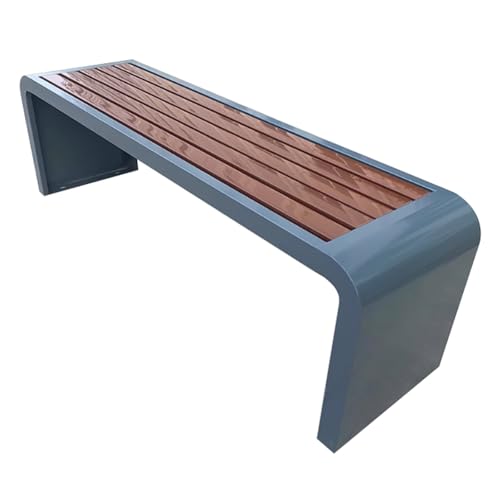 Banc de jardin gris idéal pour aménager un porche ou une terrasse moderne
