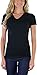 ToBeInStyle Women’s Beautiful Wardrobe Classic Short Sleeve V-Neck T-Shirt - Black - M