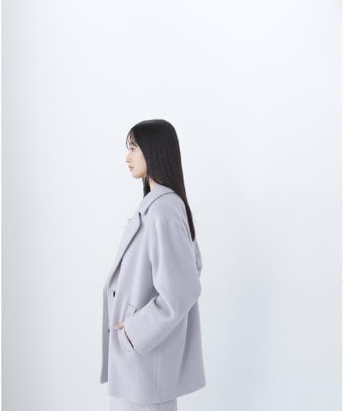 Amazon | ダブルブレストフォルムミドルコート | コート・ジャケット 通販