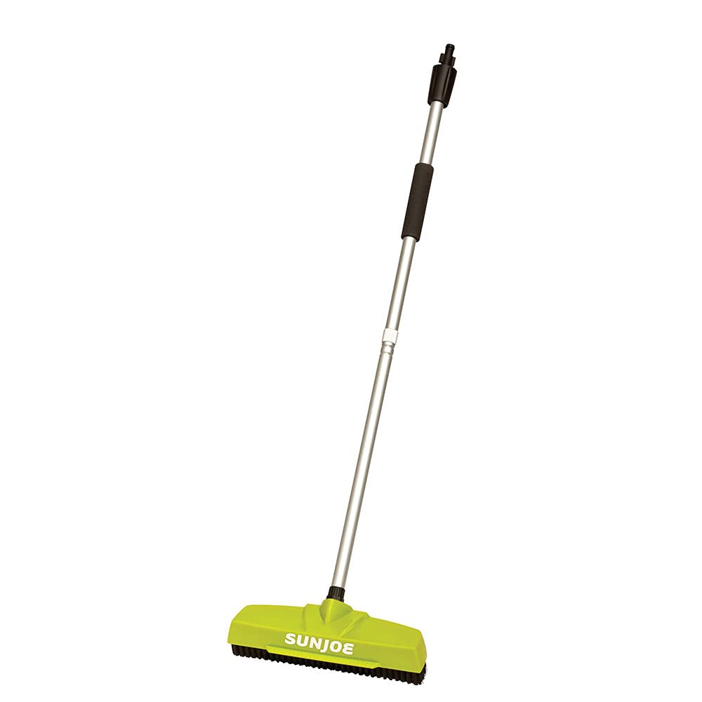 Sun Joe Portable Power Scrubber Broom, Long Handle SPX Series Pressure Washer Attachment - Water Cleaner Wand Extension, Multi Surface Washing, SPX-PWB1