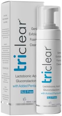 triclear Gentle Foaming Cleanser, Skin Brightening, Cleansing, Anti-Aging, for Sensitive Skin, Soap Free, with Advanced PHAs, (100ml facewash)