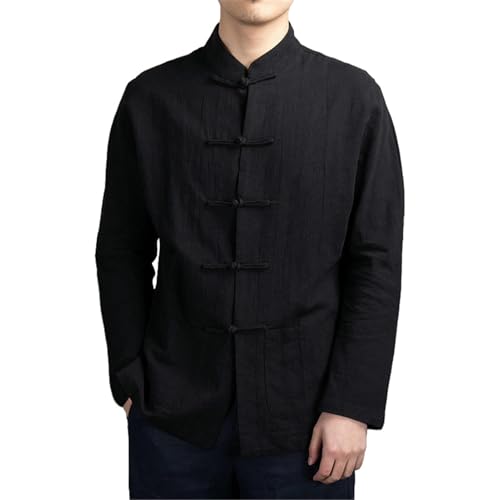 Chemise coton lin traditionnel homme pour résoudre le manque de confort en automne