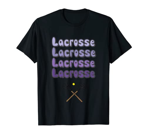 Smileteessports Cool Lacrosse Texte et Sticks Art T-Shirt