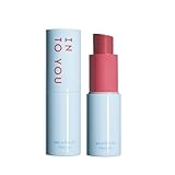 INTO YOU Multi-use Blush Stick Clean Fit and Clean Makeup, 3 in 1 Blendable Color and Cooling Water-like Feeling Blush Stick for Cheeks, Eyes and Lips, Pure Winter Rose(MS04)