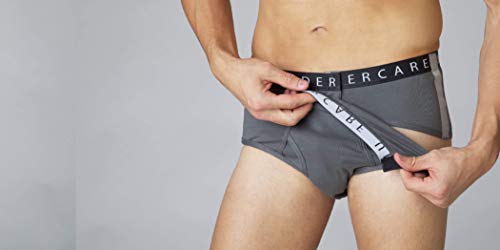 Adaptive Underwear: Men's Brief with Easy Velcro Closure and Fly Opening, 3-Pack3
