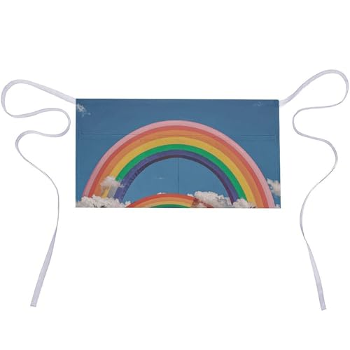 DJUETRUI Beautiful World Rainbow Tribe Adjustable for Women Men with Pockets Extra Long Lab Apron Butcher Apron Oxford Cloth Cotton Apron for Kitchen Cooking Baking
