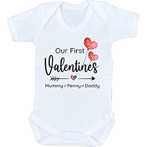 allaboutthebump Personalised First Valentines Bodysuit Cover