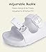 Pisumg Kids Slides Sandals Double Buckle Adjustable Boys Girls