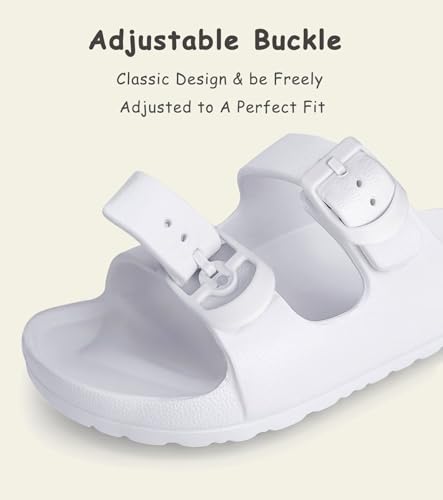 Image of Kids Slides Sandals Double Buckle Adjustable Boys Girls