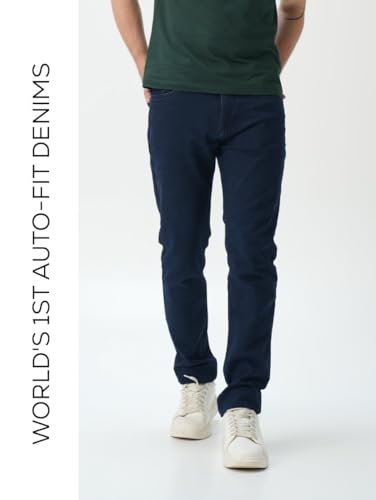 Image of Minus One Slim Fit Stretchable Mid Rise Jeans for Men | Mens Denim Cotton Pants | Stylish Ankle Length Jean