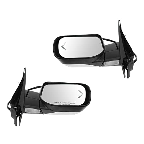 Mirror Power Heated Memory Turn Puddle Light Chrome Pair Compatible With Qx56 Armada Titan #TOP1