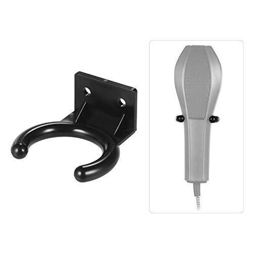 tomvorks Wireless Microphone Hanger Mic Wall Mount Holder Hook Clamp Plastic Material Black
