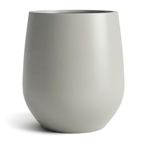 DTY Signature Mount Wilson Planter, Light Gray, 15" D x 16.7" H