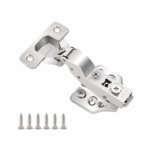 10 Pack Inset Soft Close Cabinet Hinges 105° Frameless 3 Way Adjustable Kitchen Cabinet Door Hinges with Screws by OMANSKO - Used condition - US$12.07