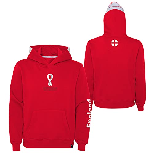 Official FIFA World Cup 2022 Girls Hoodie, Women's, England, Team Colours, Medium Red - Image 3