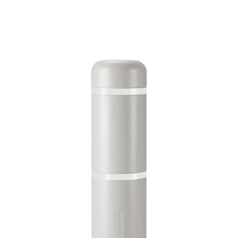 BollardGard 7" x 60" Bollard Cover Light Gray - Innoplast Light Gray White Tape