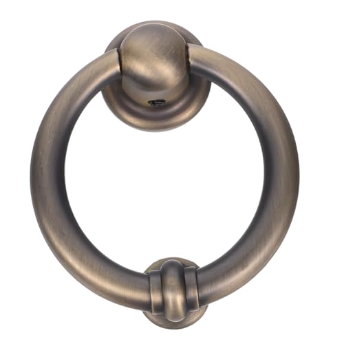 NUOBESTY Aldaba Para Puerta De Entrada y Llamador Diseño Minimalista Para Uso En Portales Residenciales y Comerciales, Aleación De Zinc, Café, 4.32x3.34x1in