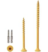 LIONMAX Wood Screws Assortment Kits 300PCS, Deck Screws 2Size #8 x 2" 200PCS, 9 x 3" 100PCS, Star...