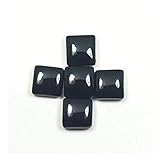 Forma: quadrato JewelryOnClick 13.1 ct naturale nero onice Haqiq forma quadrata gemma sciolto lotto 5 pz