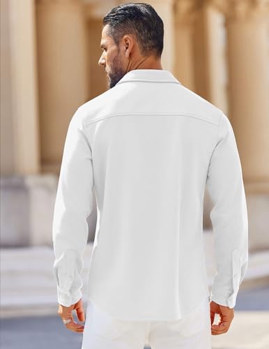 Chemise sans plis extensible COOFANDY veste décontractée infroissable - 4