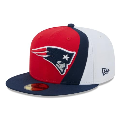 New Era Men's Red/Navy New England Patriots Shock 59FIFTY Fitted Hat